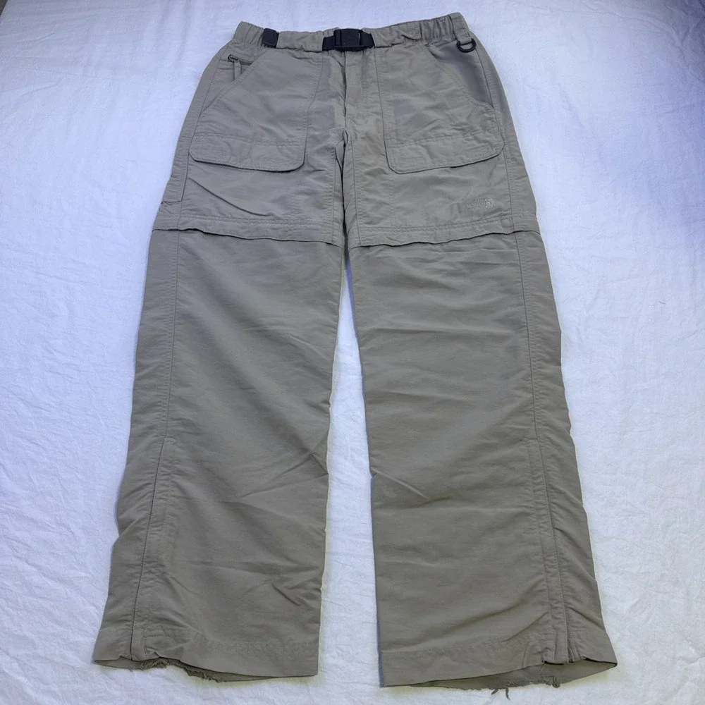 The North Face Convertible Cargo Pants Men's S/P Hiking Belted TAN